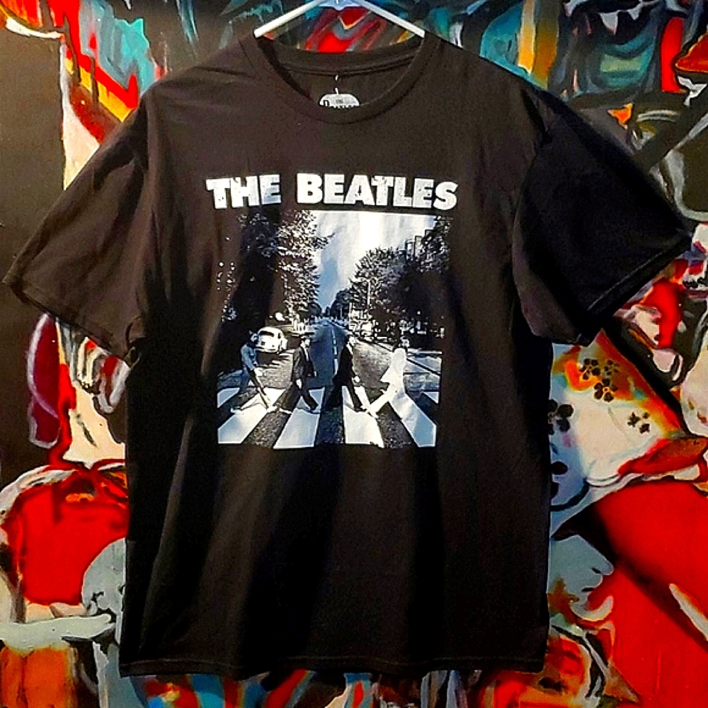 Beatles mens band  tee